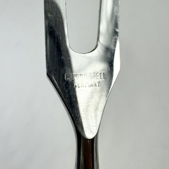 Solingen Fixed Blade Knife Fork Set Meyer Rostfrei Vintage Stainless Stag Handle - Picture 3 of 5